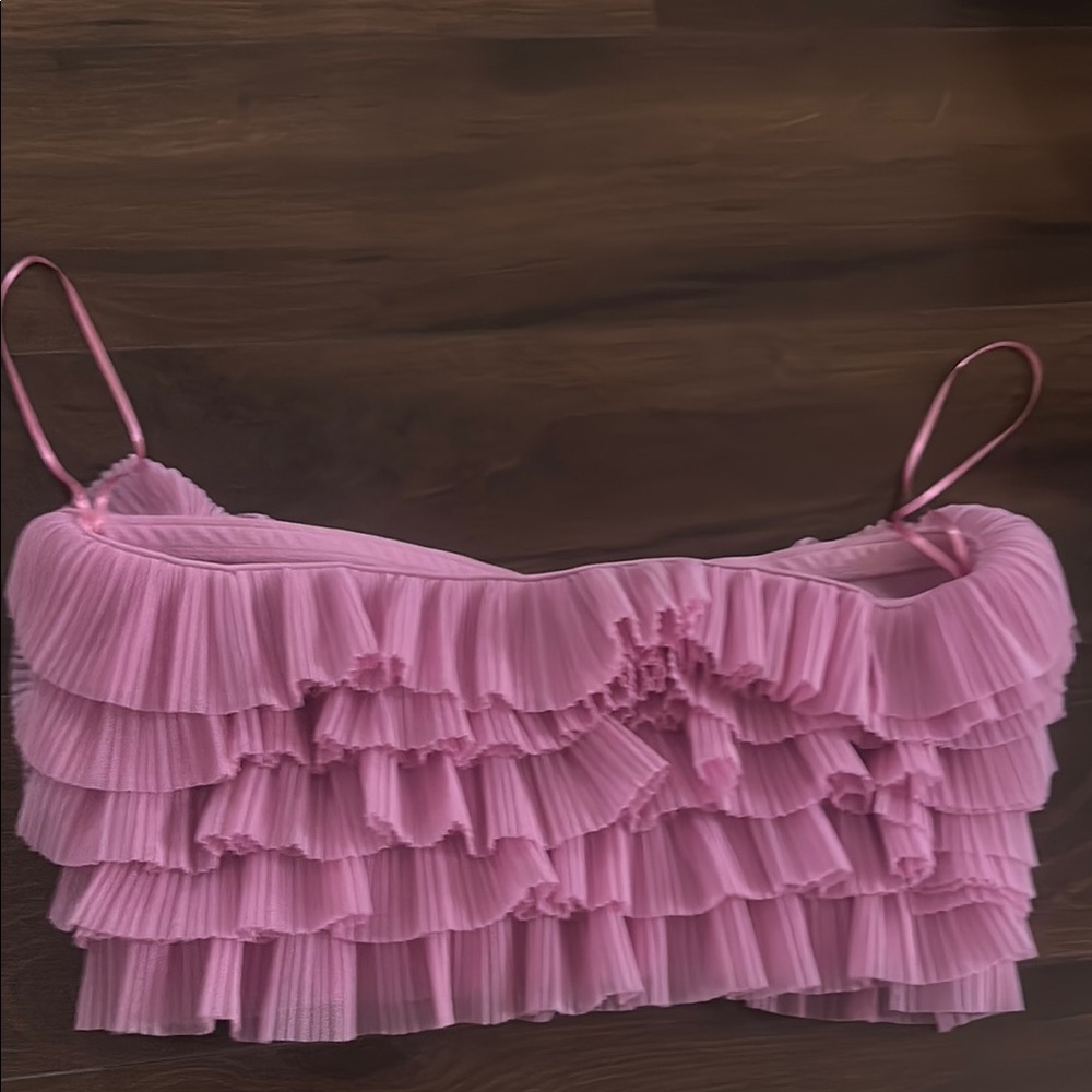 Pink Ruffled Clutch